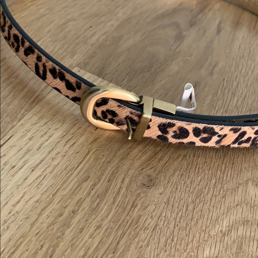 Linea Pelle Calf Hair Leopard Reversible Belt